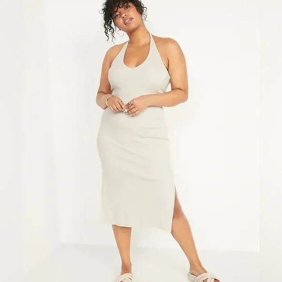 Old Navy | Dresses | Old Navy Ribknit Midi Halter Dress | Poshmark